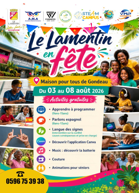 Flyer de la fête patronale du Lamentin – août 2026